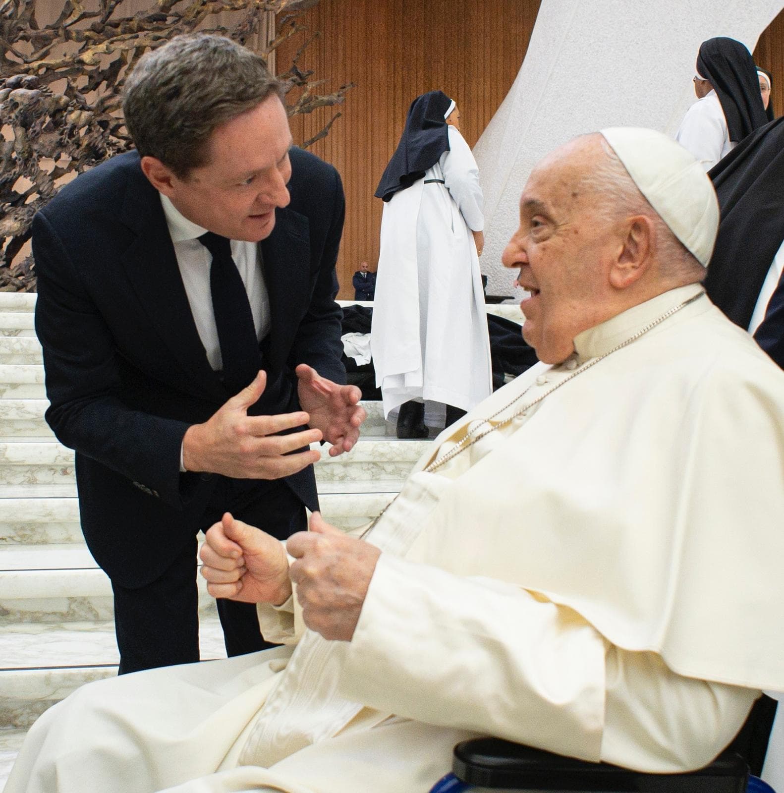 Andrea Ceccherini e Papa Francesco © Vatican Media