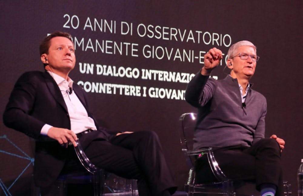 Andrea Ceccherini (Osservatorio), Tim Cook (Apple)